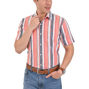 Camisa Yale Manga Corta Regular Fit 3826  Naranja