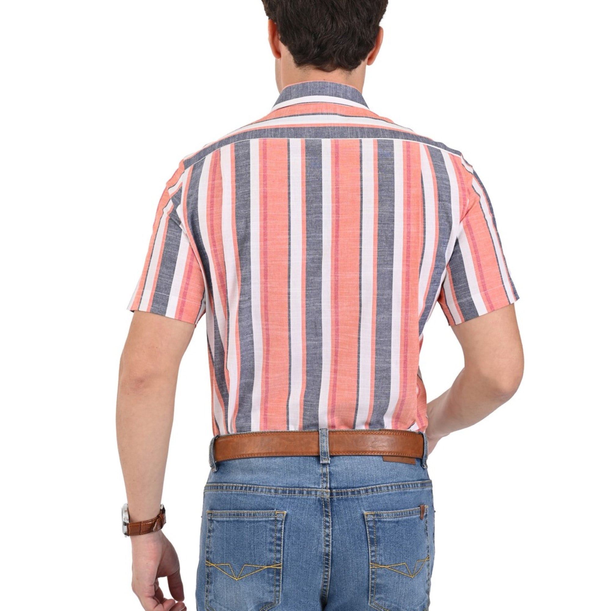 Camisa Yale Manga Corta Regular Fit 3826  Naranja