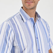 Camisa Yale Para Caballero Manga Corta Regular Fit 4653 Azul