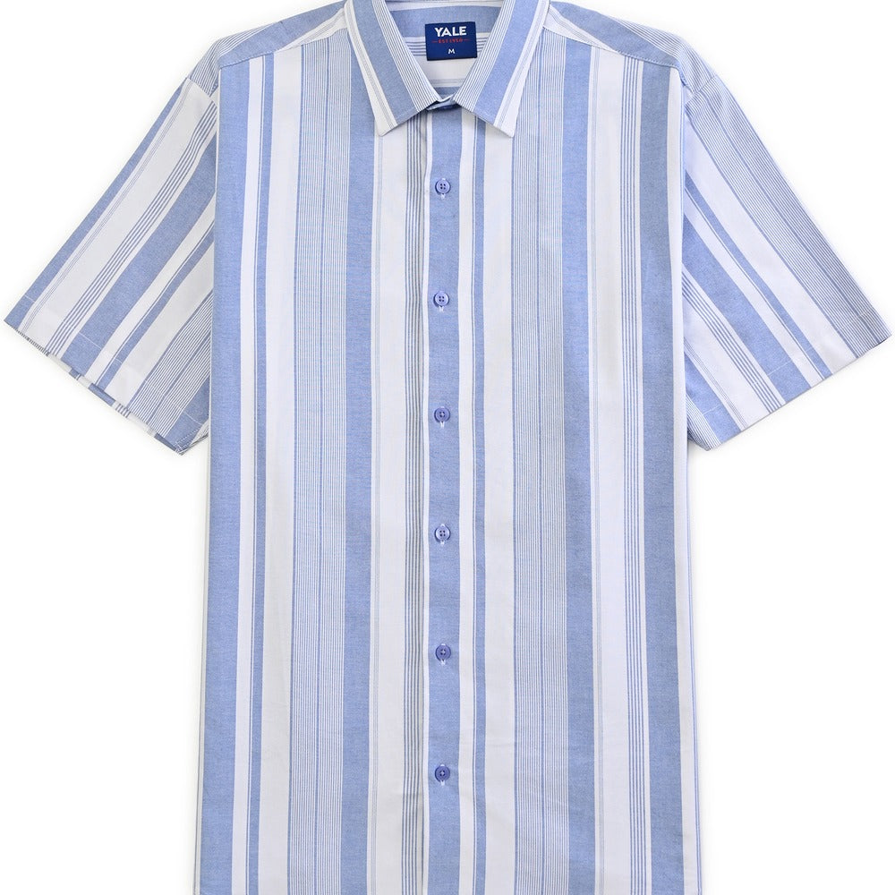 Camisa Yale Para Caballero Manga Corta Regular Fit 4653 Azul