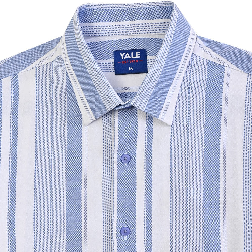 Camisa Yale Para Caballero Manga Corta Regular Fit 4653 Azul