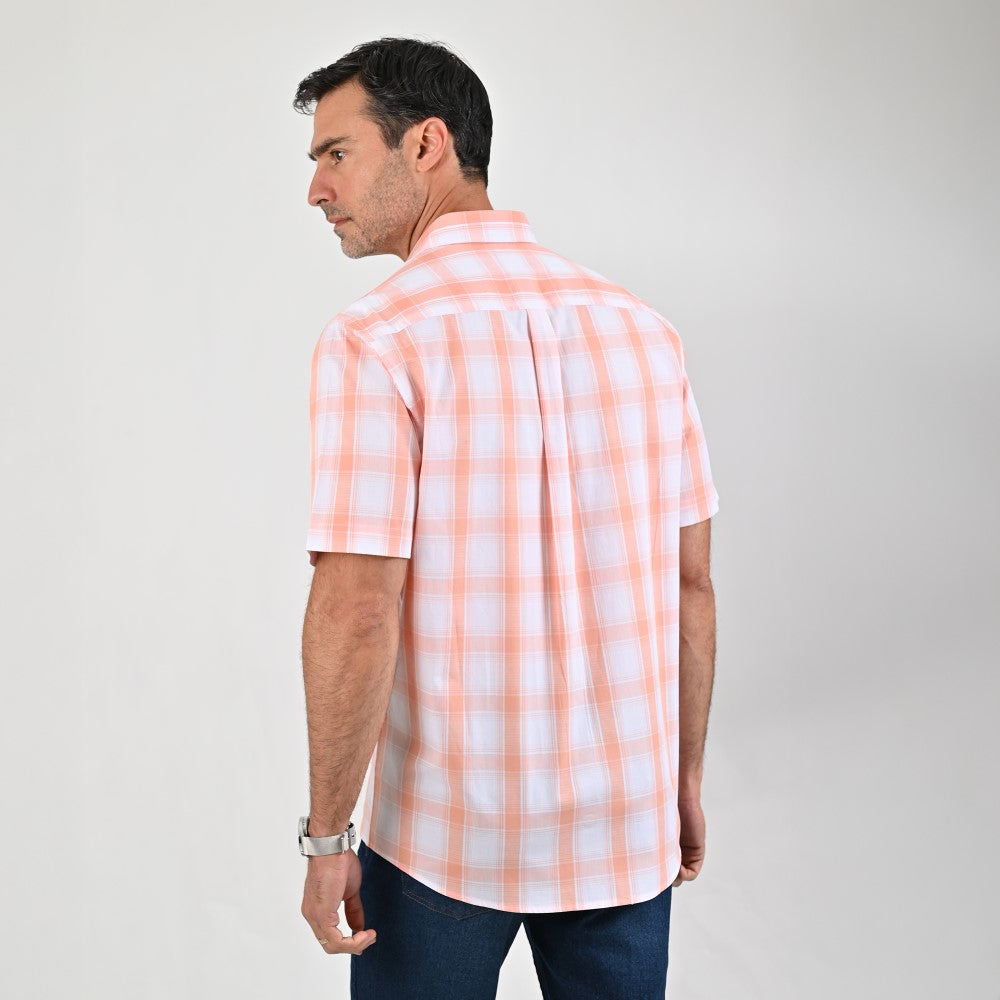 Camisa casual Yale Regular Fit Manga corta 7761 Coral