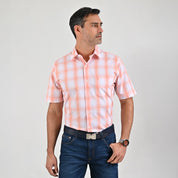 Camisa casual Yale Regular Fit Manga corta 7761 Coral