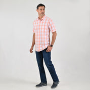 Camisa casual Yale Regular Fit Manga corta 7761 Coral