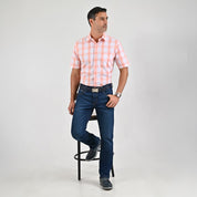 Camisa casual Yale Regular Fit Manga corta 7761 Coral