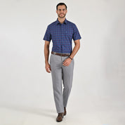 Camisa casual Yale Regular Fit Manga corta 7774 Azul marino