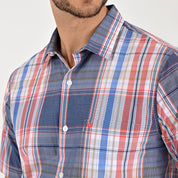 Camisa Yale Para Caballero Manga Corta Regular Fit 8038 Azul Marino