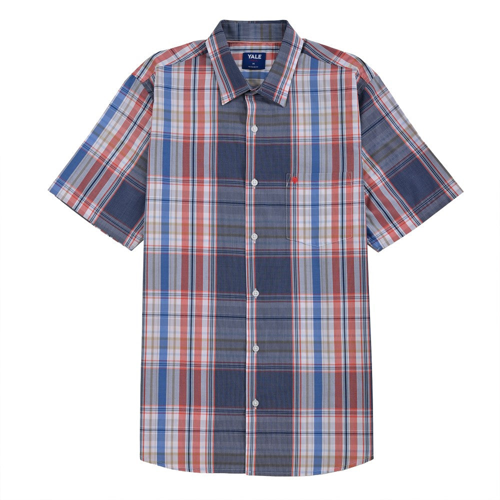 Camisa Yale Para Caballero Manga Corta Regular Fit 8038 Azul Marino