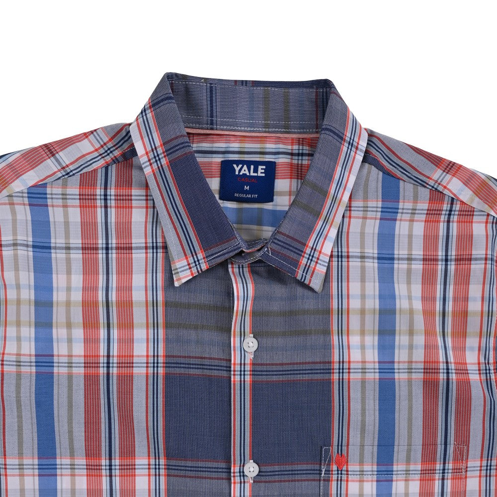 Camisa Yale Para Caballero Manga Corta Regular Fit 8038 Azul Marino