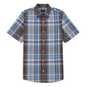 Camisa Yale Para Caballero Manga Corta Regular Fit 8038 Café