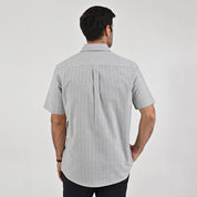 Camisa Yale Para Caballero Manga Corta Regular Fit 8205 Gris Medio