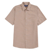 Camisa Yale Para Caballero Manga Corta Regular Fit 8205 Avellana