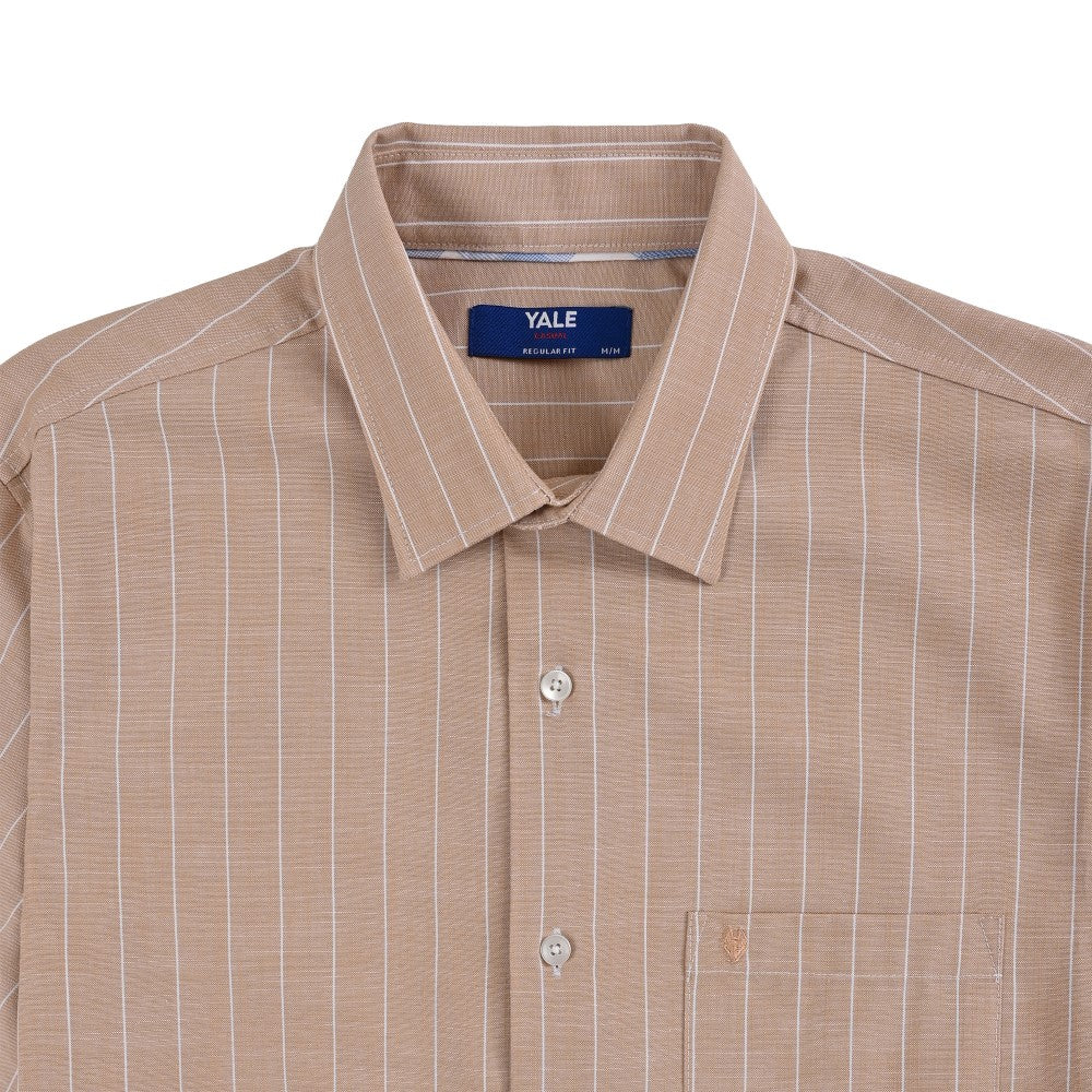 Camisa Yale Para Caballero Manga Corta Regular Fit 8205 Avellana