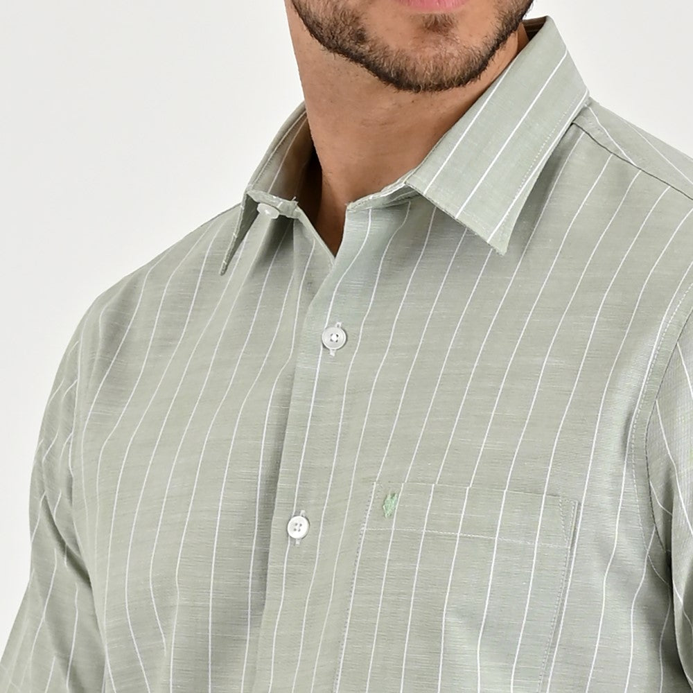 Camisa Yale Para Caballero Manga Corta Regular Fit 8205 Verde