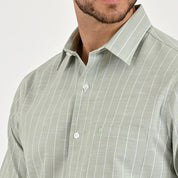 Camisa Yale Para Caballero Manga Corta Regular Fit 8205 Verde