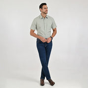 Camisa Yale Para Caballero Manga Corta Regular Fit 8205 Verde