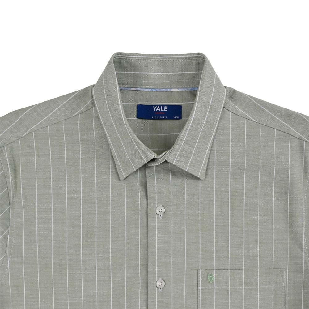 Camisa Yale Para Caballero Manga Corta Regular Fit 8205 Verde