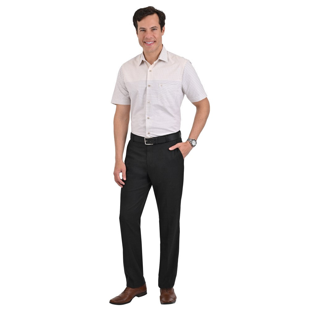 Camisa Yale Manga Corta Slim Fit 3688 Beige