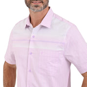 Camisa Con Cenefa Yale Manga Corta Regular Fit 3689