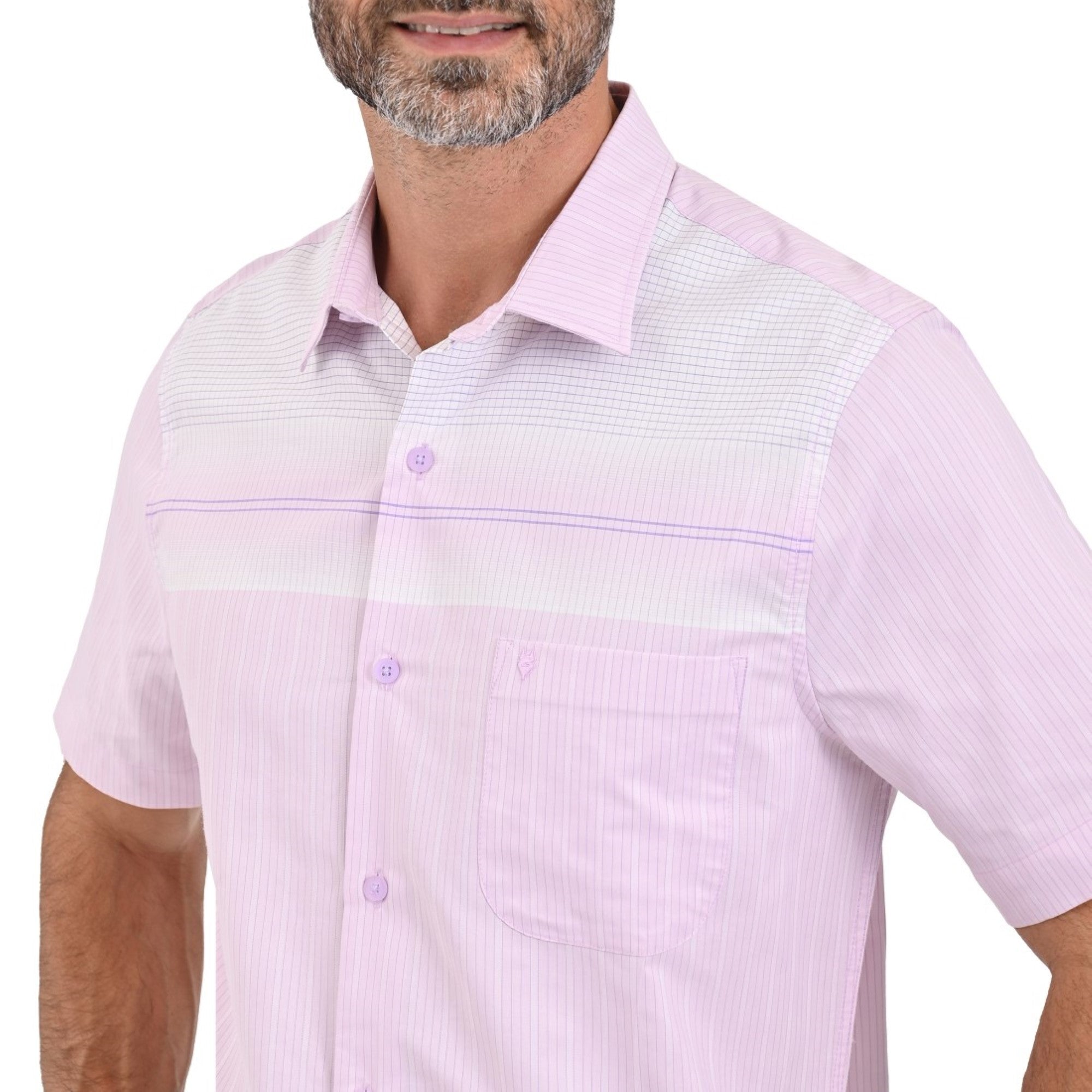 Camisa Con Cenefa Yale Manga Corta Regular Fit 3689