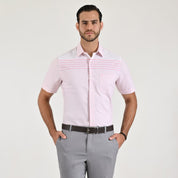 Camisa cenefa Yale Regular Fit Manga corta 7296 Rosa