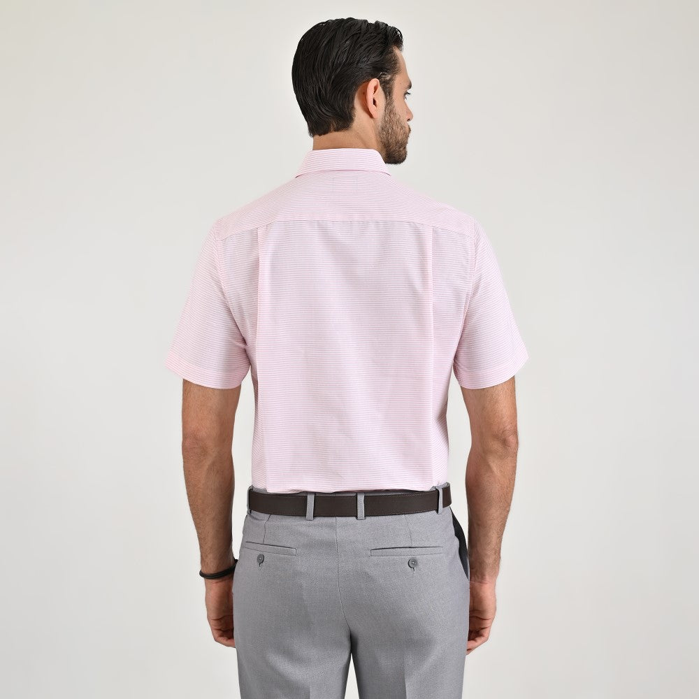 Camisa cenefa Yale Regular Fit Manga corta 7296 Rosa