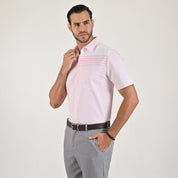 Camisa cenefa Yale Regular Fit Manga corta 7296 Rosa