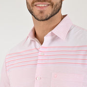 Camisa cenefa Yale Regular Fit Manga corta 7296 Rosa