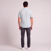 Camisa cenefa Yale Regular Fit Manga corta 7296 Azul