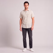 Camisa cenefa Yale Regular Fit Manga corta 7292 Gris