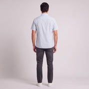 Camisa cenefa Yale Regular Fit Manga corta 7293 Azul