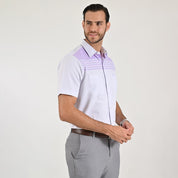 Camisa cenefa Yale Regular Fit Manga corta 7295 Lila