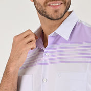 Camisa cenefa Yale Regular Fit Manga corta 7295 Lila