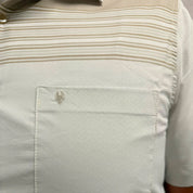 Camisa cenefa Yale Regular Fit Manga corta 7295 Beige