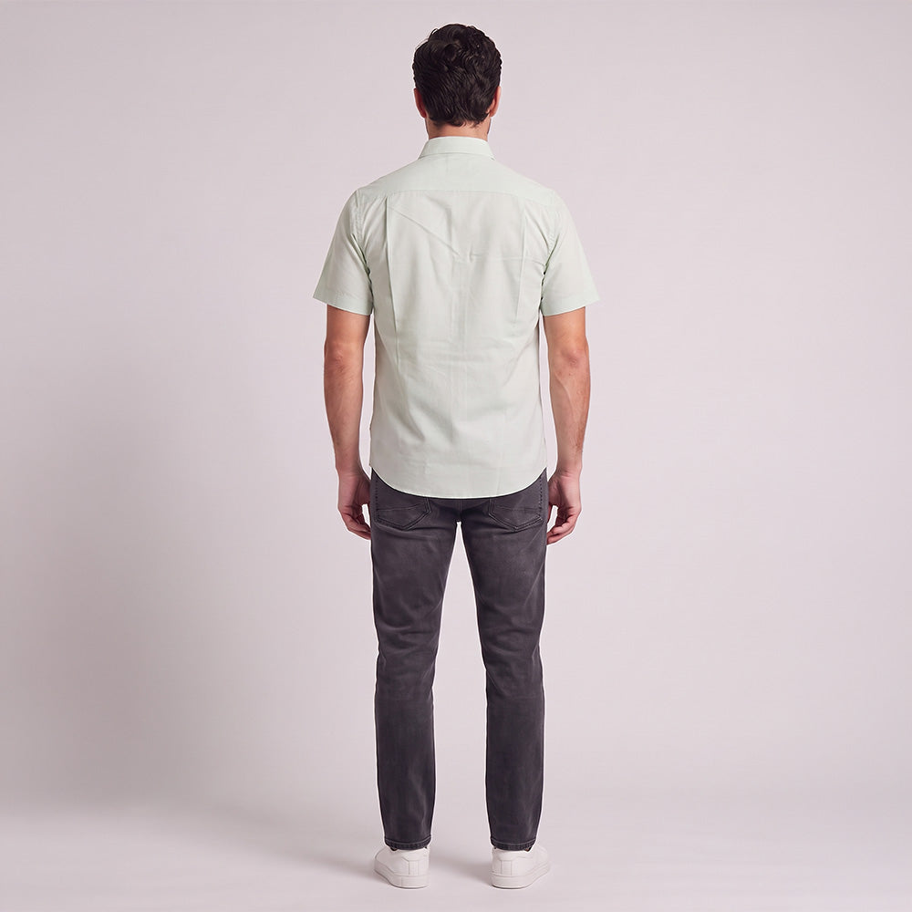 Camisa cenefa Yale Regular Fit Manga corta 7295 Beige