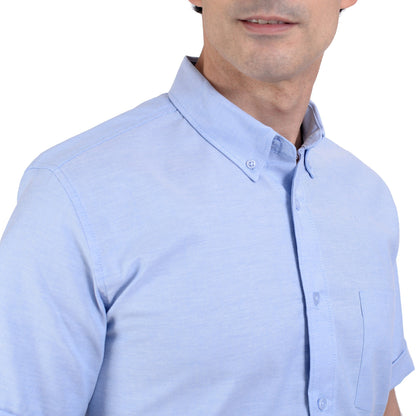 Camisa Casual Yale Manga Corta Tela Oxford Classic Fit 3216