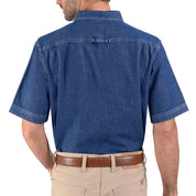 Camisa Mezclilla Yale Manga Corta con Botton Down Regular Fit Stone bleach 3516