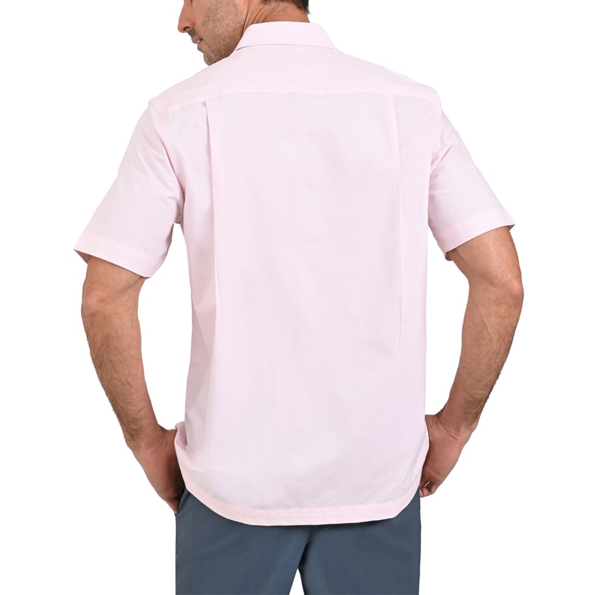 Camisa Yale Manga Corta Slim Fit 3688 Rosa