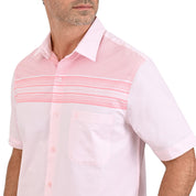 Camisa Yale Manga Corta Slim Fit 3688 Rosa