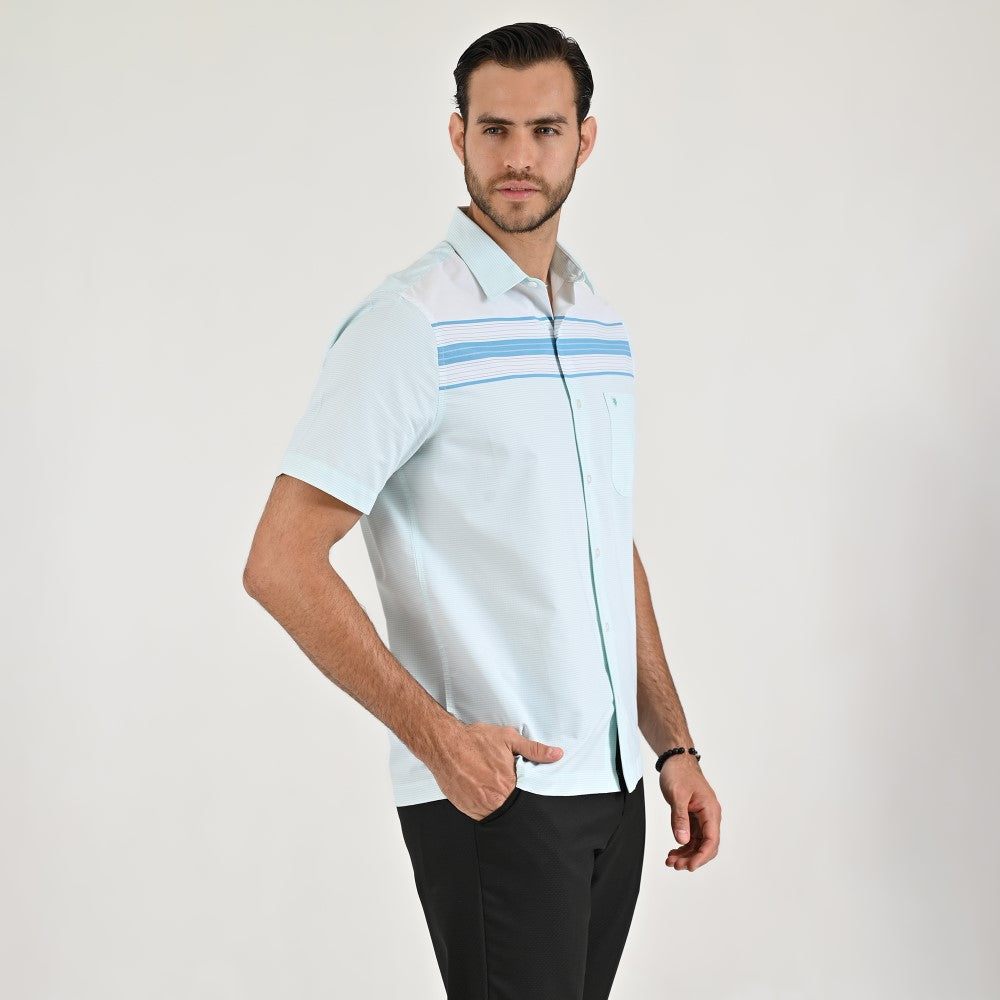 Camisa chazarilla Yale Regular Fit Manga corta 7288 Menta