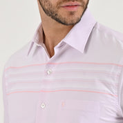 Camisa cenefa Yale Regular Fit Manga corta 7290 Rosa