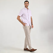 Camisa cenefa Yale Regular Fit Manga corta 7290 Rosa