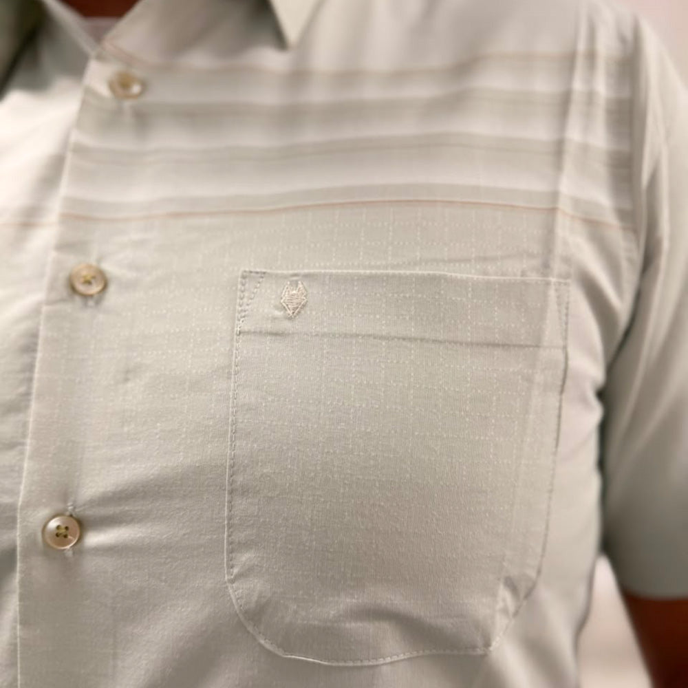 Camisa cenefa Yale Regular Fit Manga corta 7290 Beige
