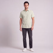 Camisa cenefa Yale Regular Fit Manga corta 7290 Beige