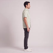 Camisa cenefa Yale Regular Fit Manga corta 7290 Beige