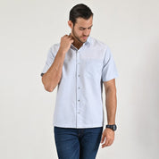 Camisa cenefa Yale Regular Fit Manga corta 7291 Gris Medio