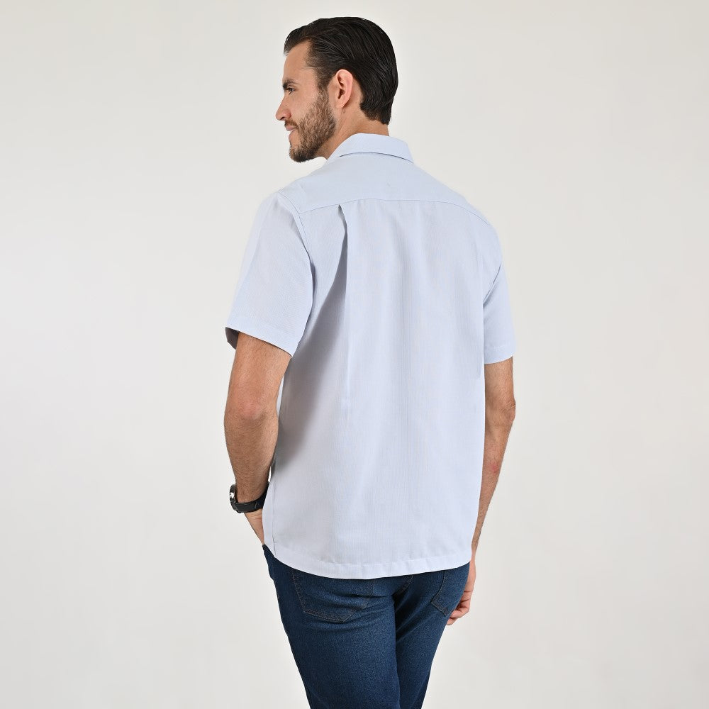 Camisa cenefa Yale Regular Fit Manga corta 7291 Gris Medio