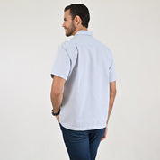 Camisa cenefa Yale Regular Fit Manga corta 7291 Gris Medio
