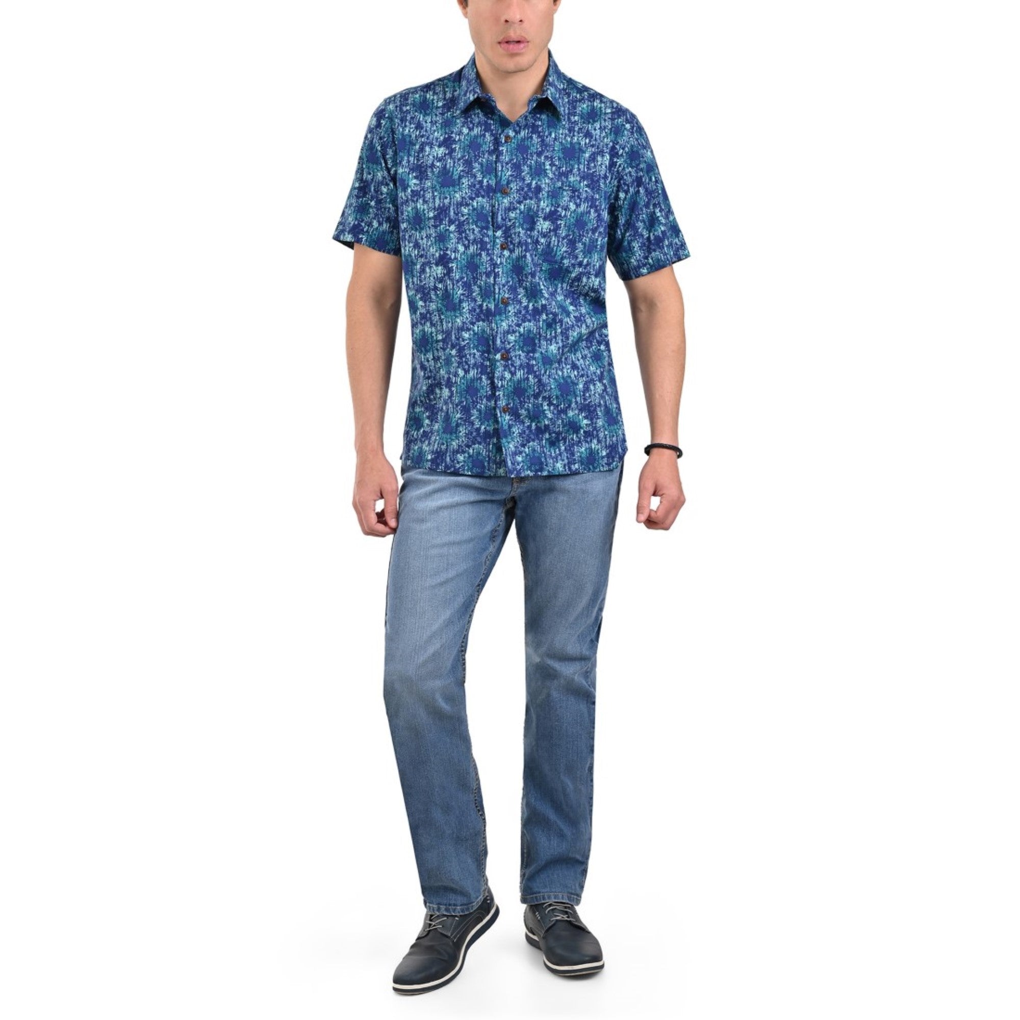 Camisa Yale Manga Corta Regular Fit 3883  Verde