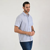 Camisa casual Yale Regular fit Manga corta 7784 Azul Cielo